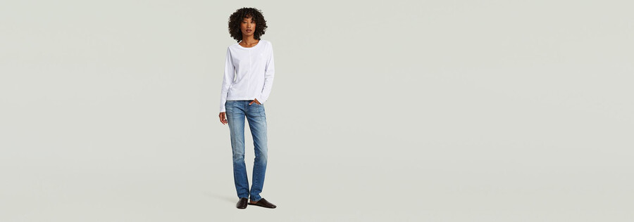t-shirt mit vorderer naht