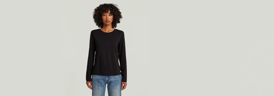 t-shirt mit vorderer naht