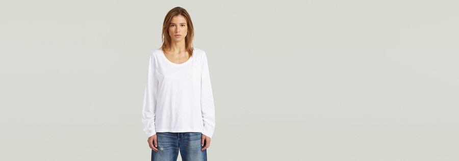 langarm-t-shirt mit rundhalsausschnitt