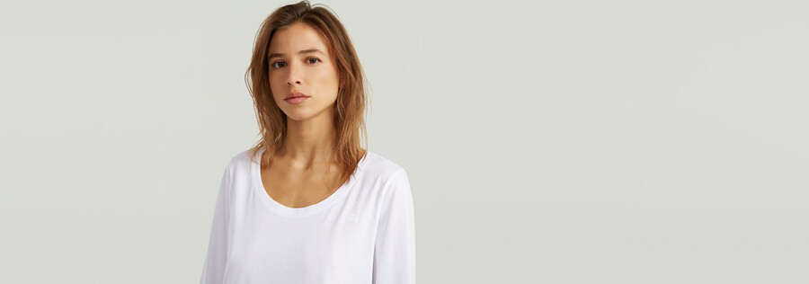 langarm-t-shirt mit rundhalsausschnitt