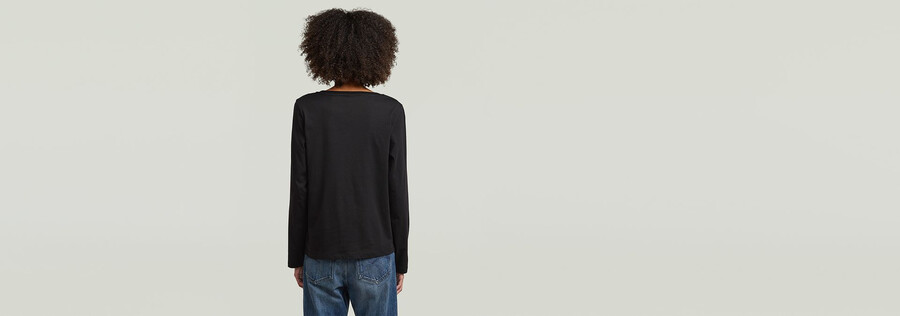 langarm-t-shirt mit rundhalsausschnitt