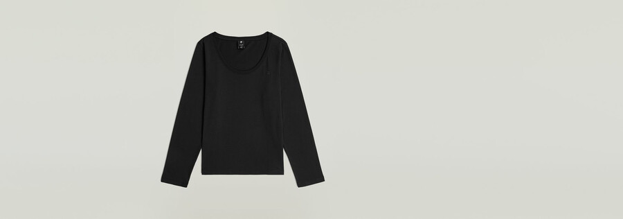 langarm-t-shirt mit rundhalsausschnitt