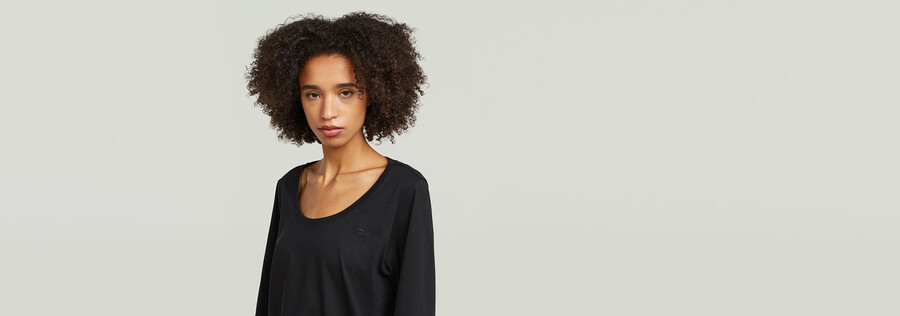 langarm-t-shirt mit rundhalsausschnitt