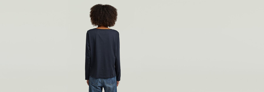 langarm-t-shirt mit rundhalsausschnitt