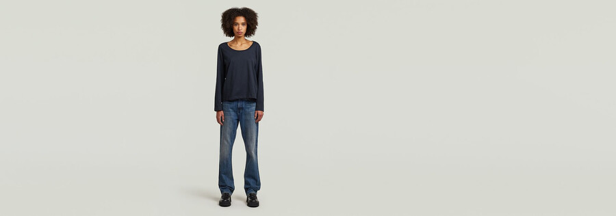 langarm-t-shirt mit rundhalsausschnitt