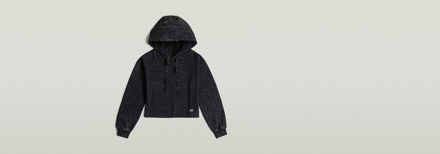 Überfärbter lockerer kapuzenpullover