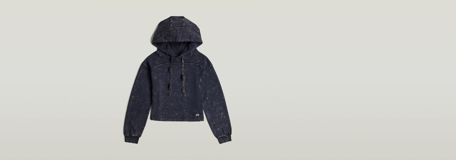 Überfärbter lockerer kapuzenpullover