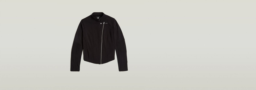 biker slim sweater jacket