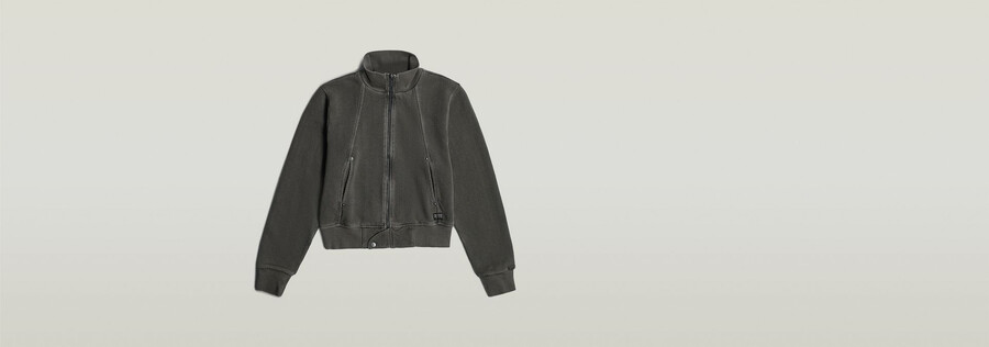 Überfärbte schmal geschnittene trainingsjacke