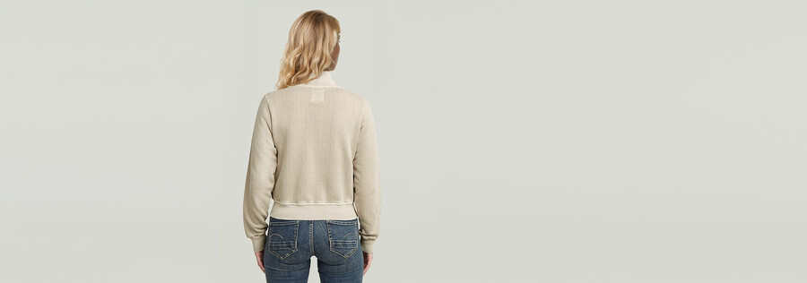 track overdyed slim sweater jacket