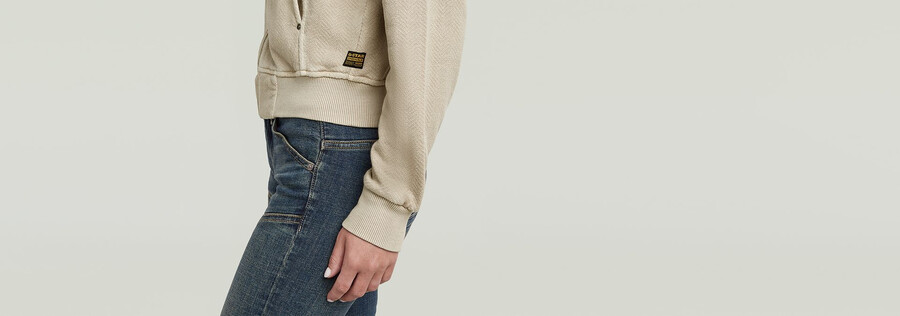 track overdyed slim sweater jacket