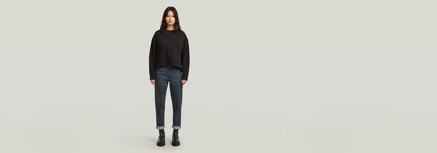biker-sweater mit reißverschluss