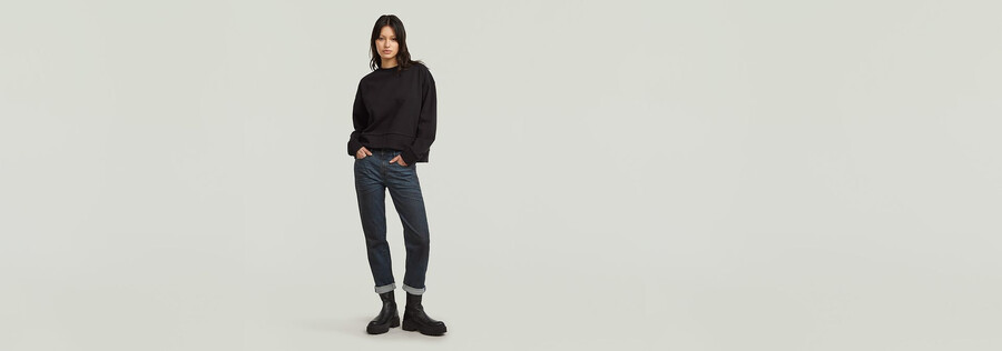 biker-sweater mit reißverschluss