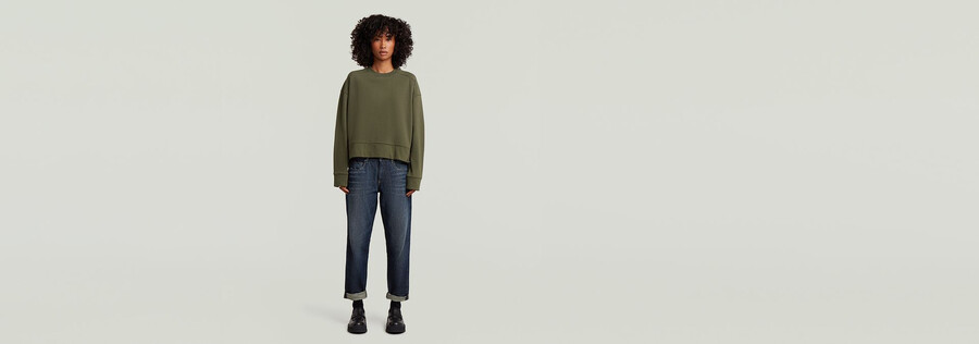 biker-sweater mit reißverschluss