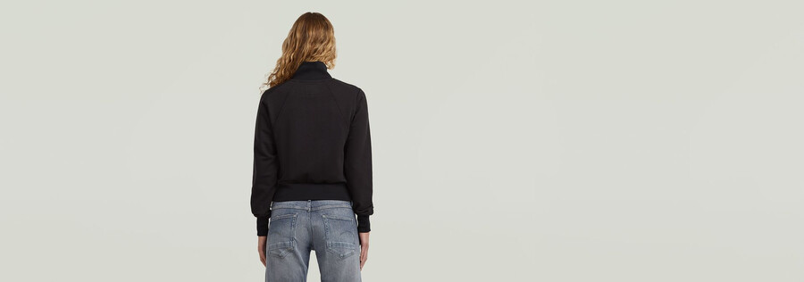 biker slim sweater jacket
