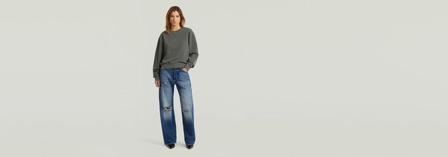 gewaschener lässiger pullover