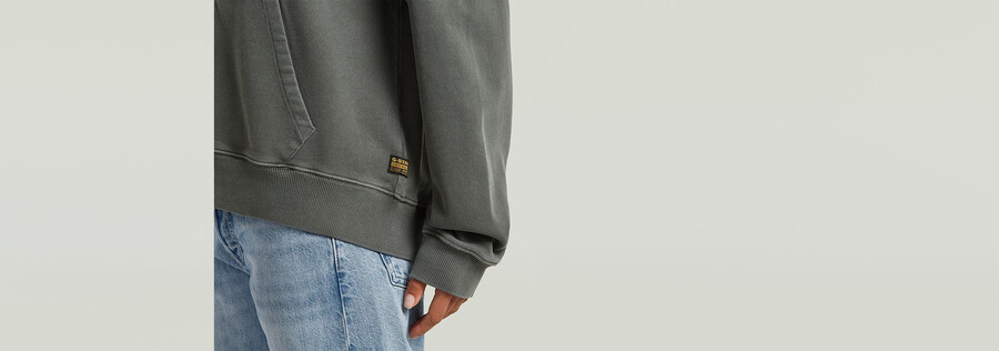 gewaschener hoodie mit reißverschluss lässiger pullover