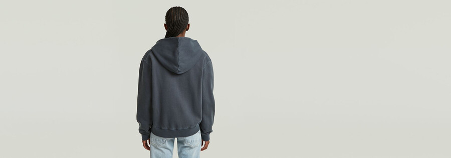 gewaschener hoodie mit reißverschluss lässiger pullover