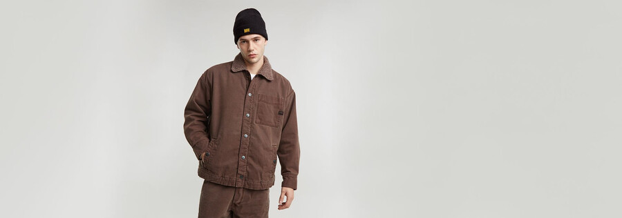 boxy fit sherpa-jacke