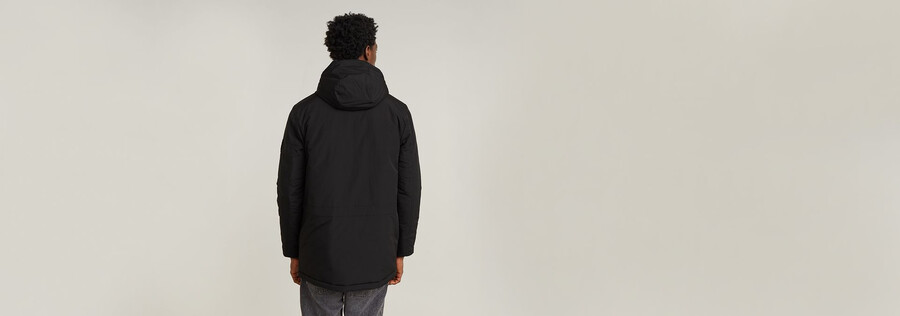 vodan wattierter parka mit kapuze