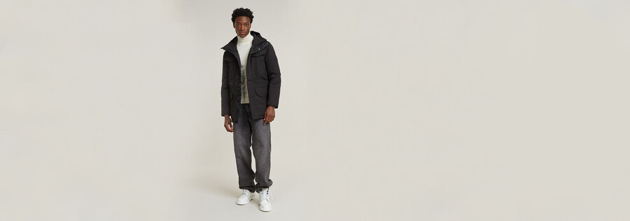 vodan wattierter parka mit kapuze