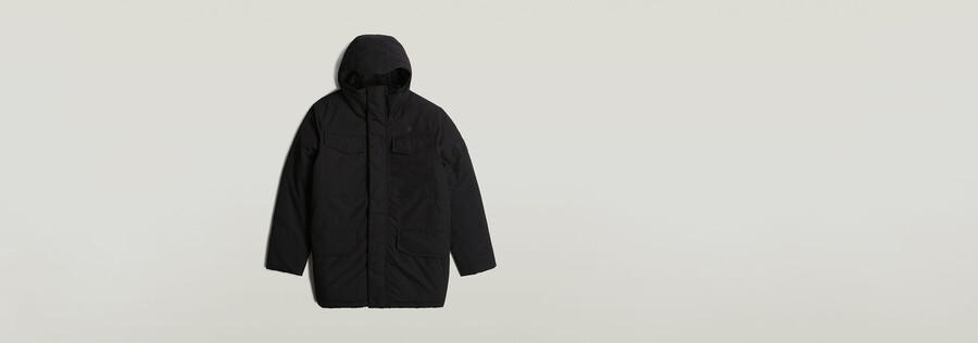 vodan wattierter parka mit kapuze