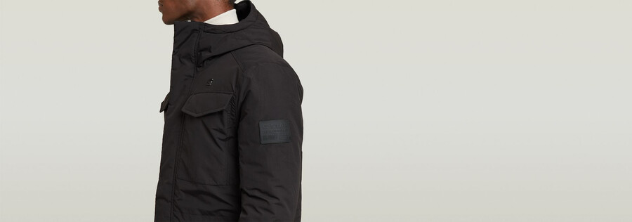 vodan wattierter parka mit kapuze