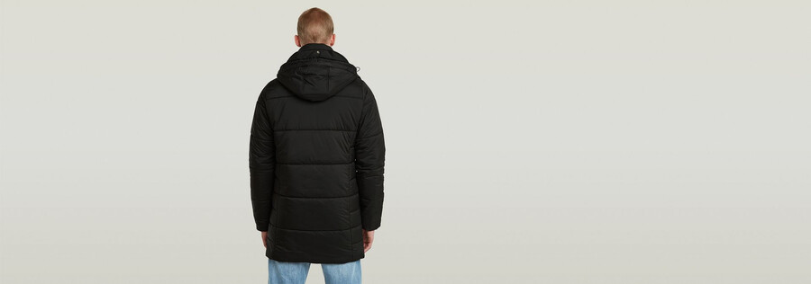 g-whistler wattierter parka mit kapuze