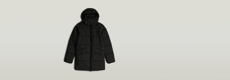 g-whistler wattierter parka mit kapuze
