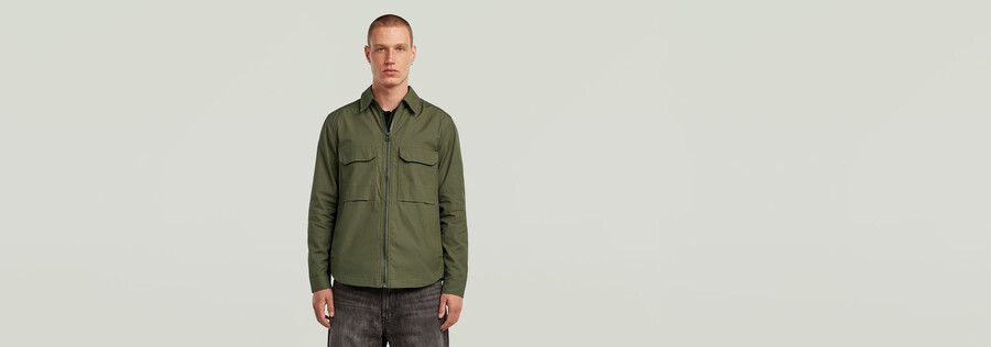 zip regular overshirt