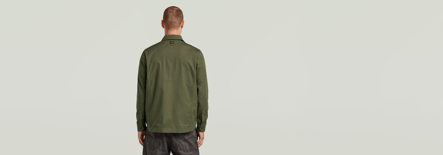 zip regular overshirt