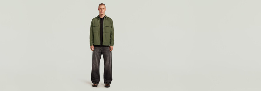 zip regular overshirt