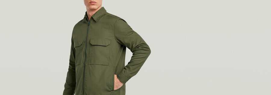 zip regular overshirt