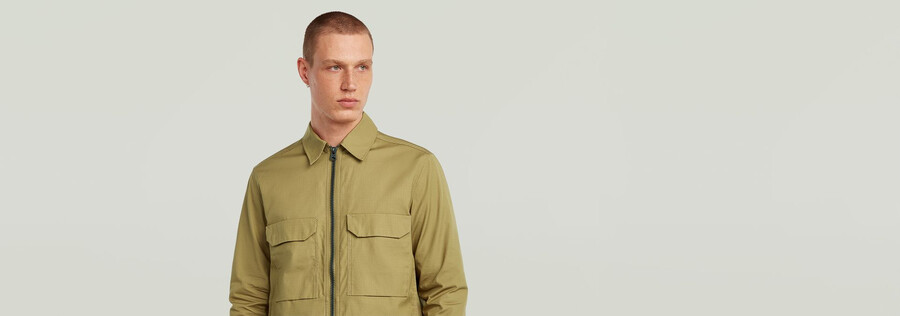 zip regular overshirt