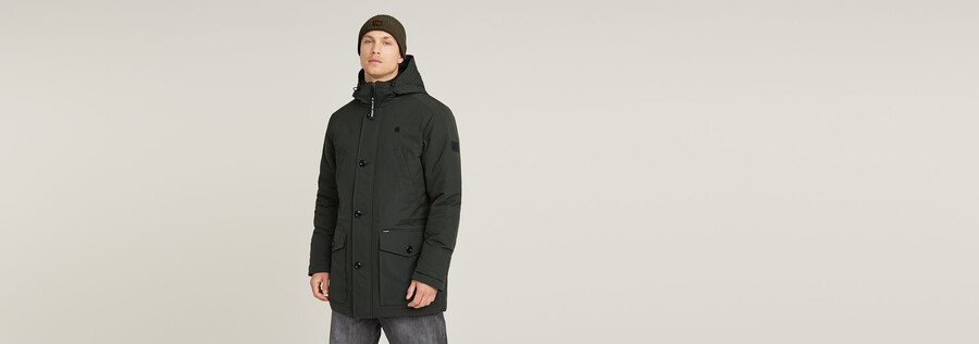 vodan wattierter parka mit kapuze