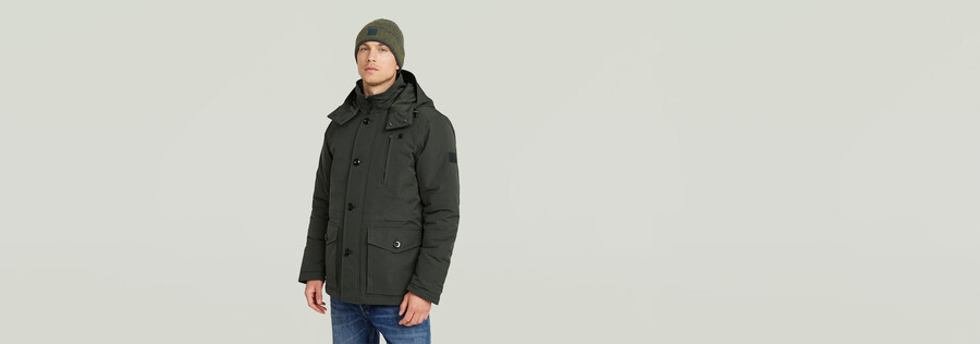 vodan wattierte kapuzenjacke