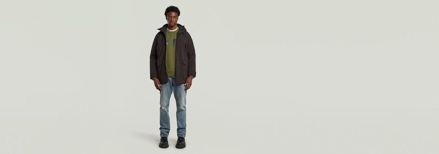 gepolsterter parka mit mehreren taschen