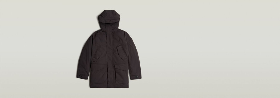 gepolsterter parka mit mehreren taschen