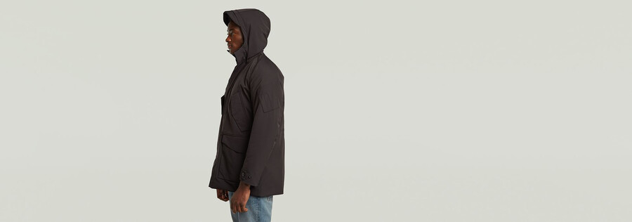 gepolsterter parka mit mehreren taschen