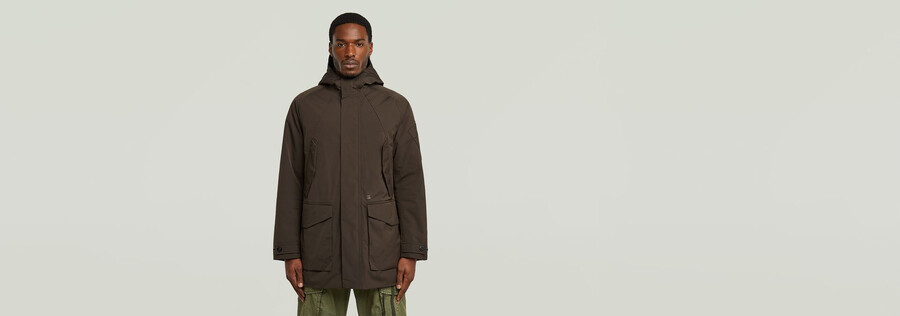 gepolsterter parka mit mehreren taschen