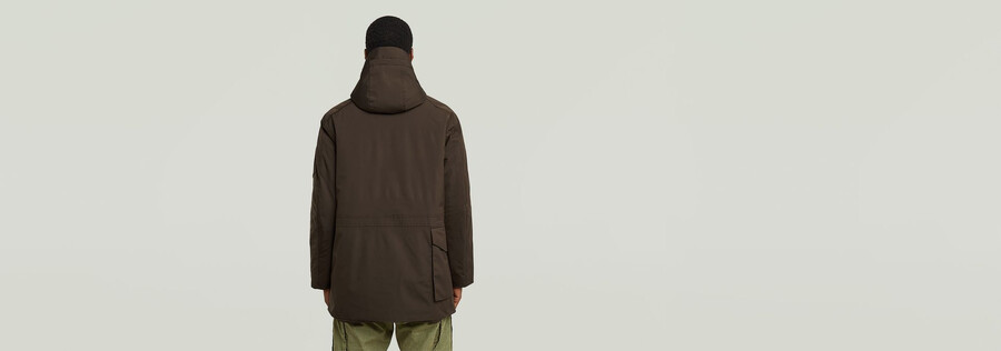 gepolsterter parka mit mehreren taschen