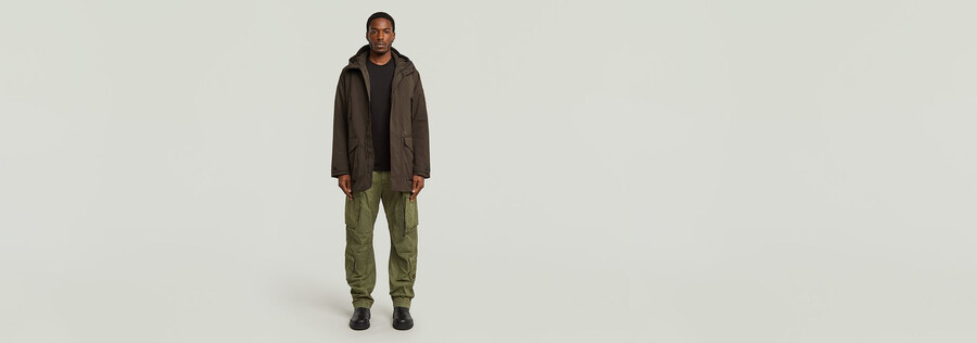 gepolsterter parka mit mehreren taschen