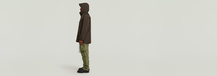 gepolsterter parka mit mehreren taschen