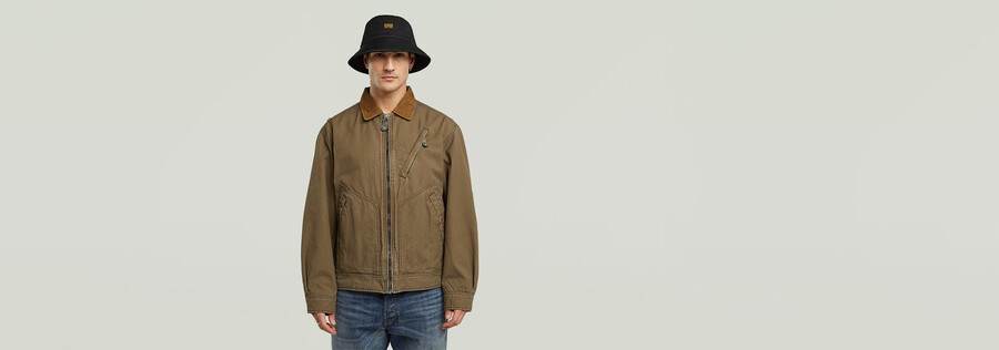 robuste truckerjacke aus canvas