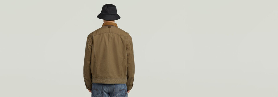 robuste truckerjacke aus canvas