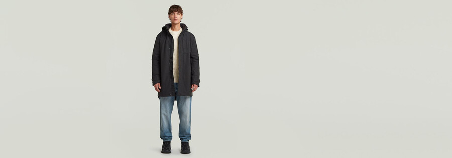 leichter wattierter utility-mantel