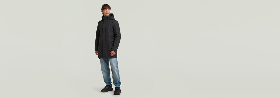 leichter wattierter utility-mantel