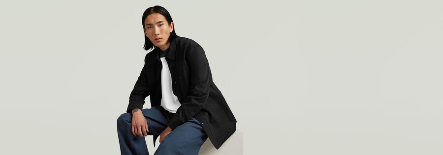 mn twill slim overshirt
