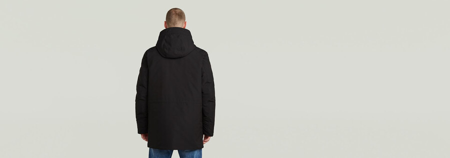 sauberer vodan-parka mit wattierung und kapuze