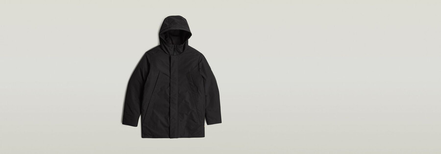 sauberer vodan-parka mit wattierung und kapuze